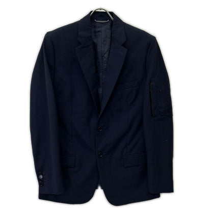 DIOR 013C217A3500 Navy 20SS Arm Saddle Pocket Wool Mohair 2B Tailored Jacket