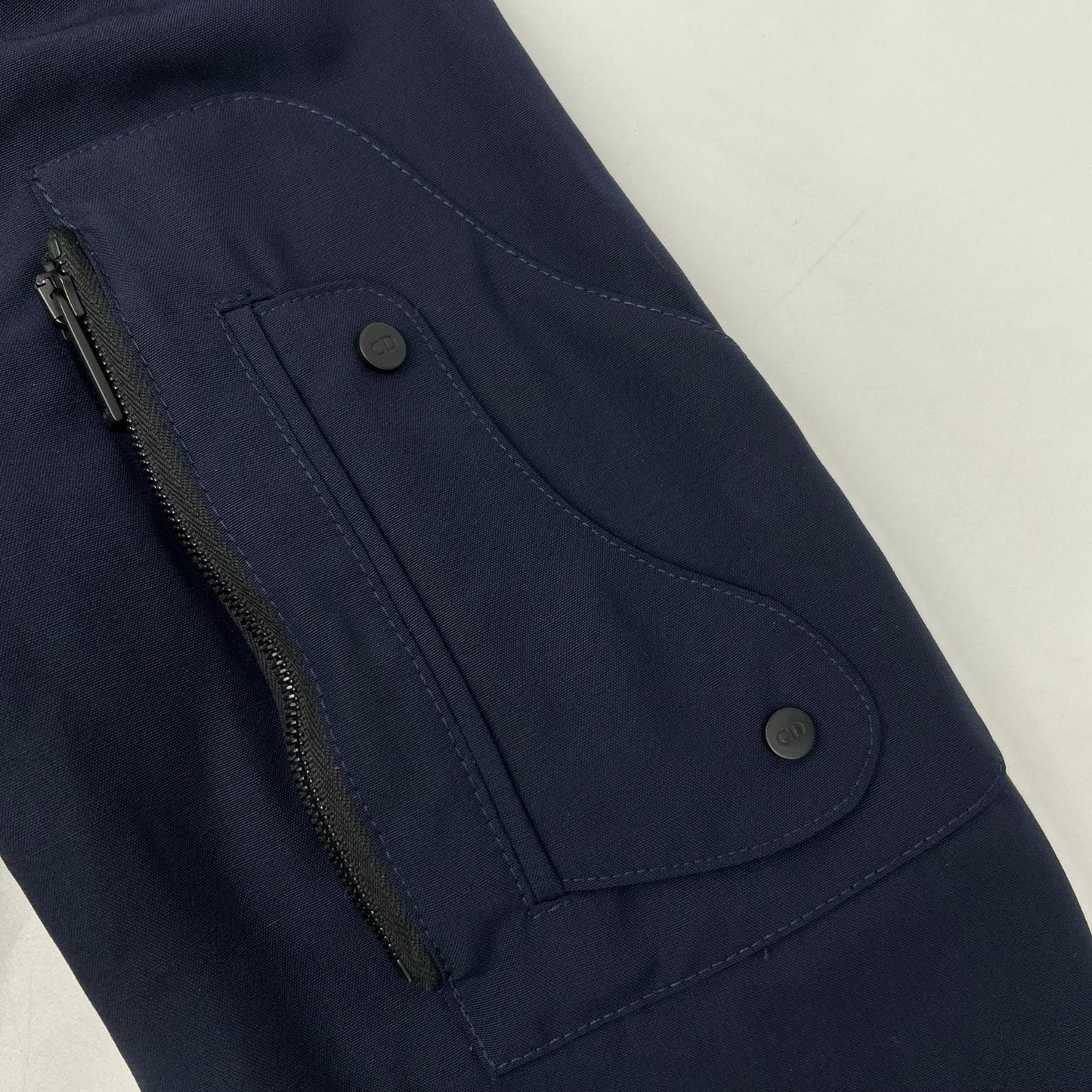 DIOR 013C217A3500 Navy 20SS Arm Saddle Pocket Wool Mohair 2B Tailored Jacket