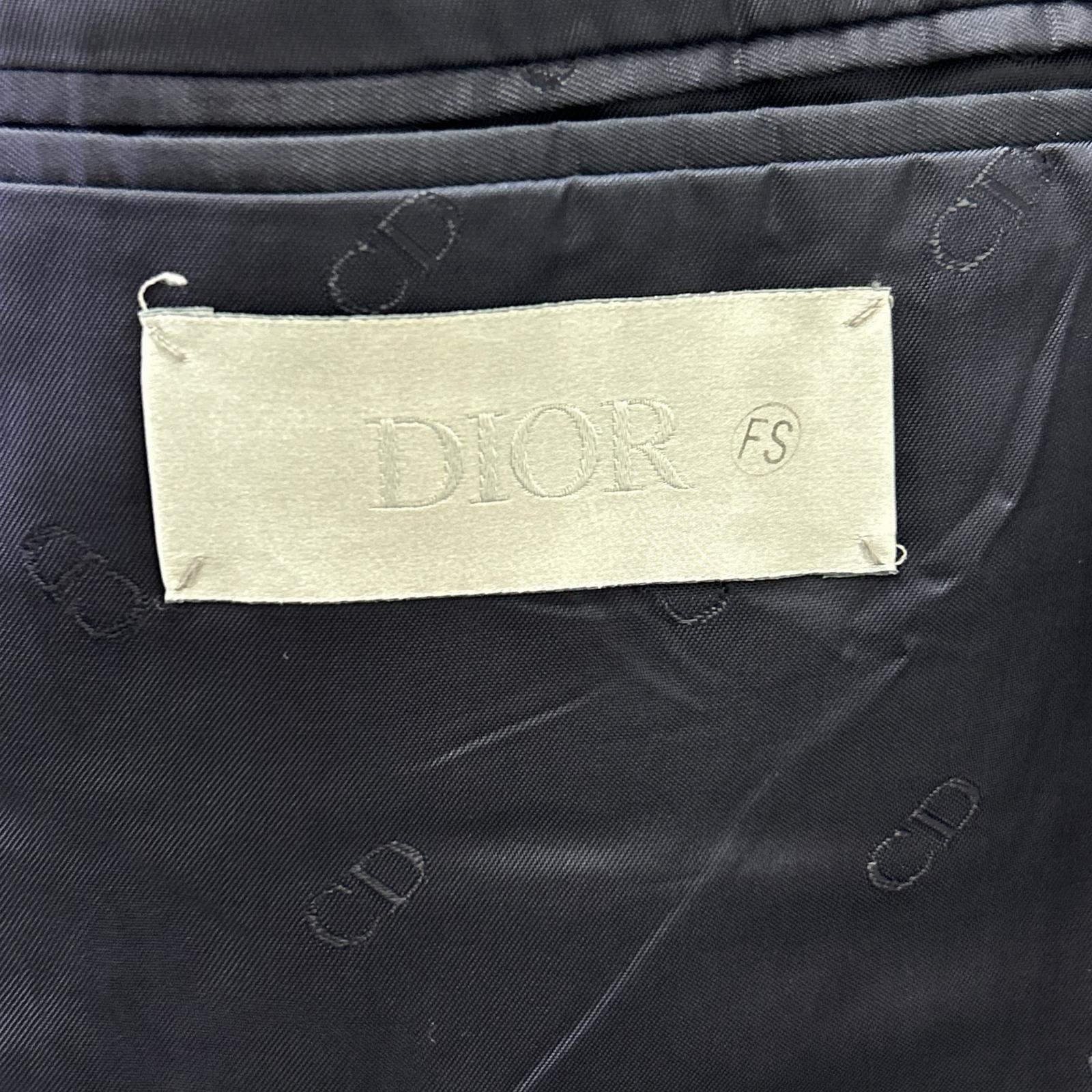 DIOR 013C217A3500 Navy 20SS Arm Saddle Pocket Wool Mohair 2B Tailored Jacket