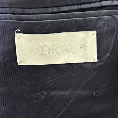 DIOR 013C217A3500 Navy 20SS Arm Saddle Pocket Wool Mohair 2B Tailored Jacket