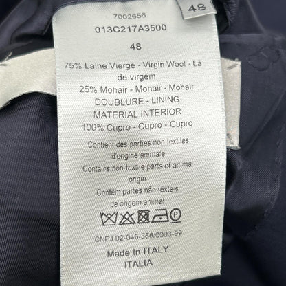DIOR 013C217A3500 Navy 20SS Arm Saddle Pocket Wool Mohair 2B Tailored Jacket