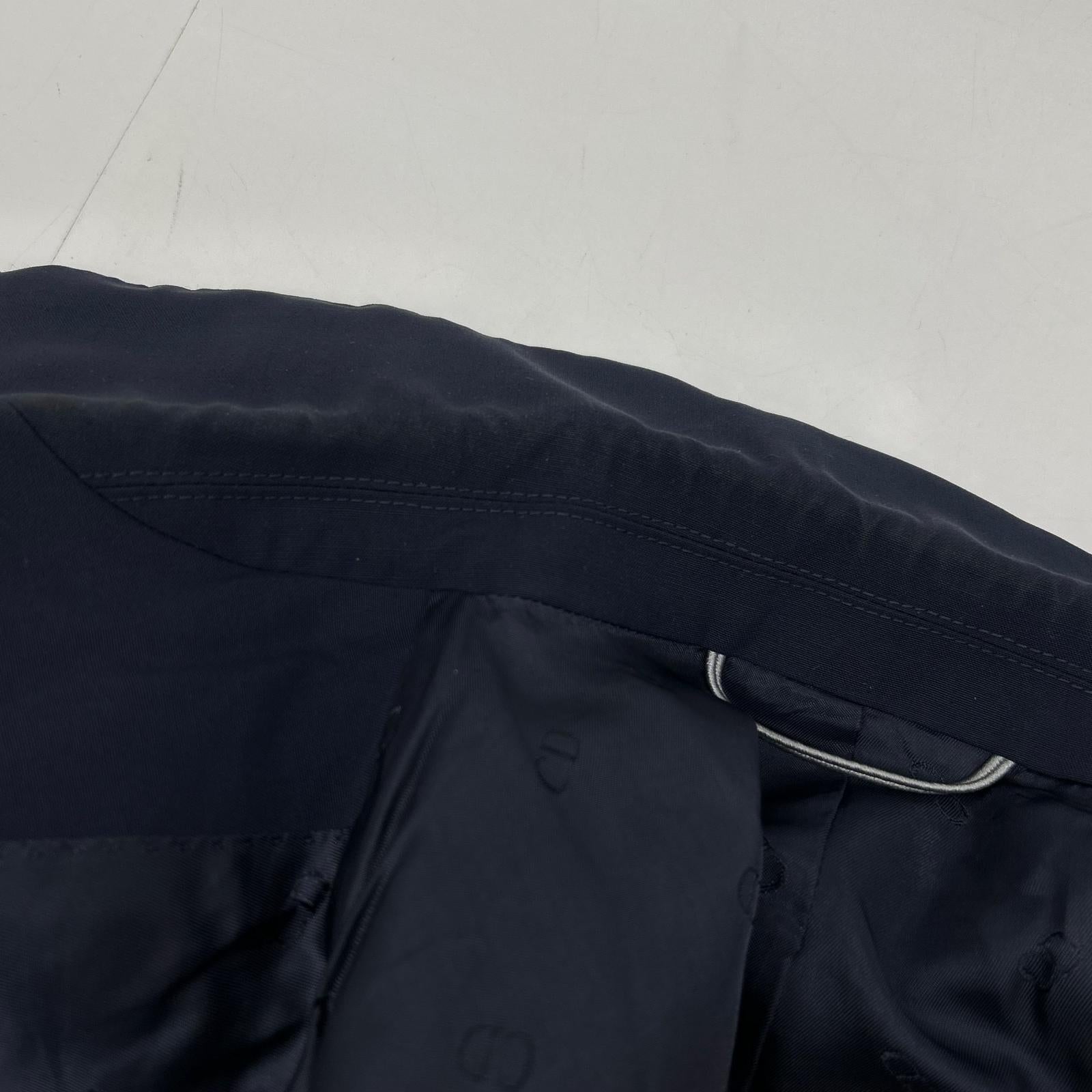 DIOR 013C217A3500 Navy 20SS Arm Saddle Pocket Wool Mohair 2B Tailored Jacket