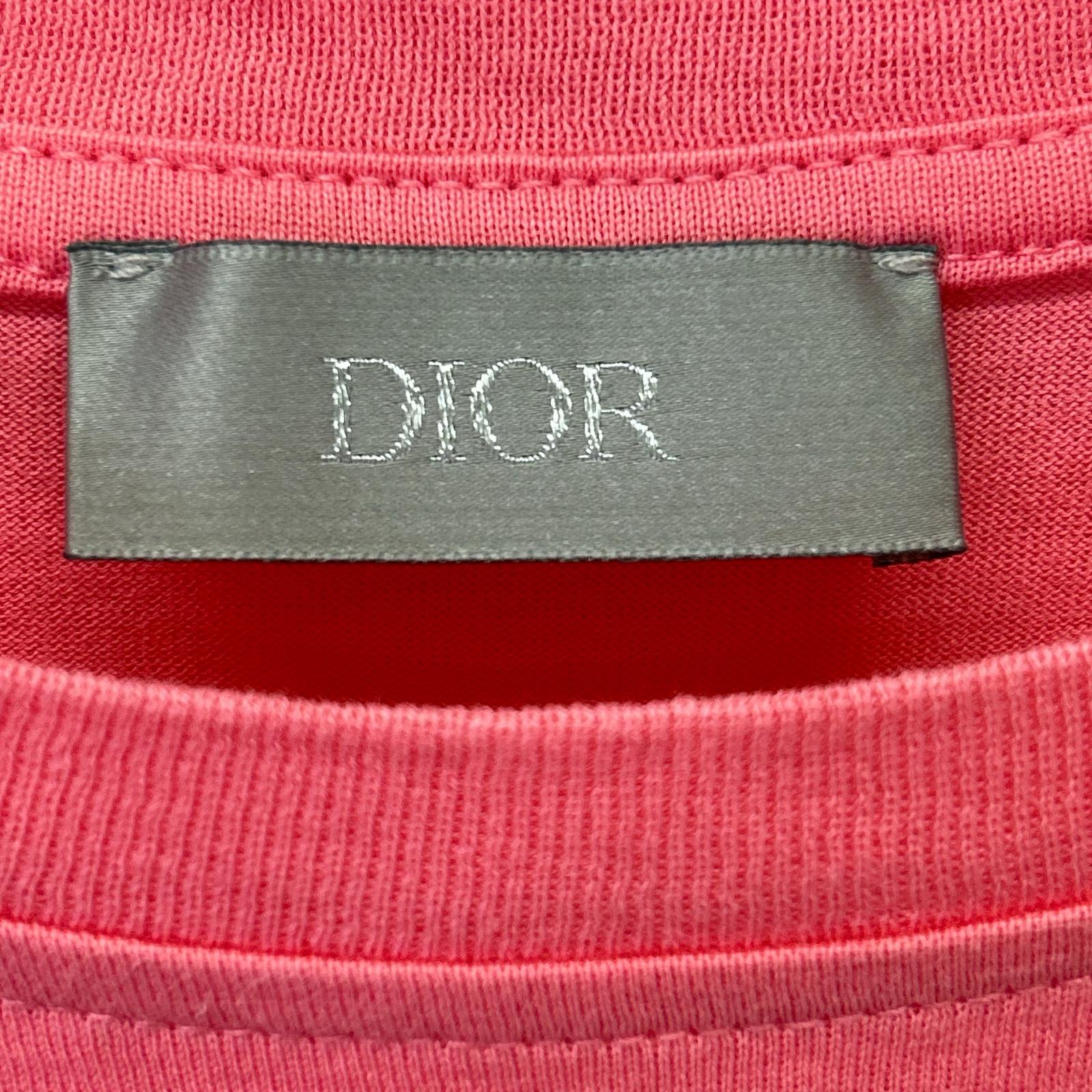 DIOR 迪奥 013J600A0589 20SS 粉色 CD刺绣 短袖 T恤 上衣