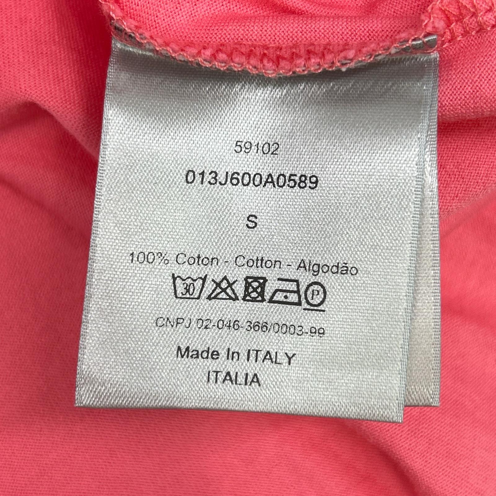 DIOR 迪奥 013J600A0589 20SS 粉色 CD刺绣 短袖 T恤 上衣