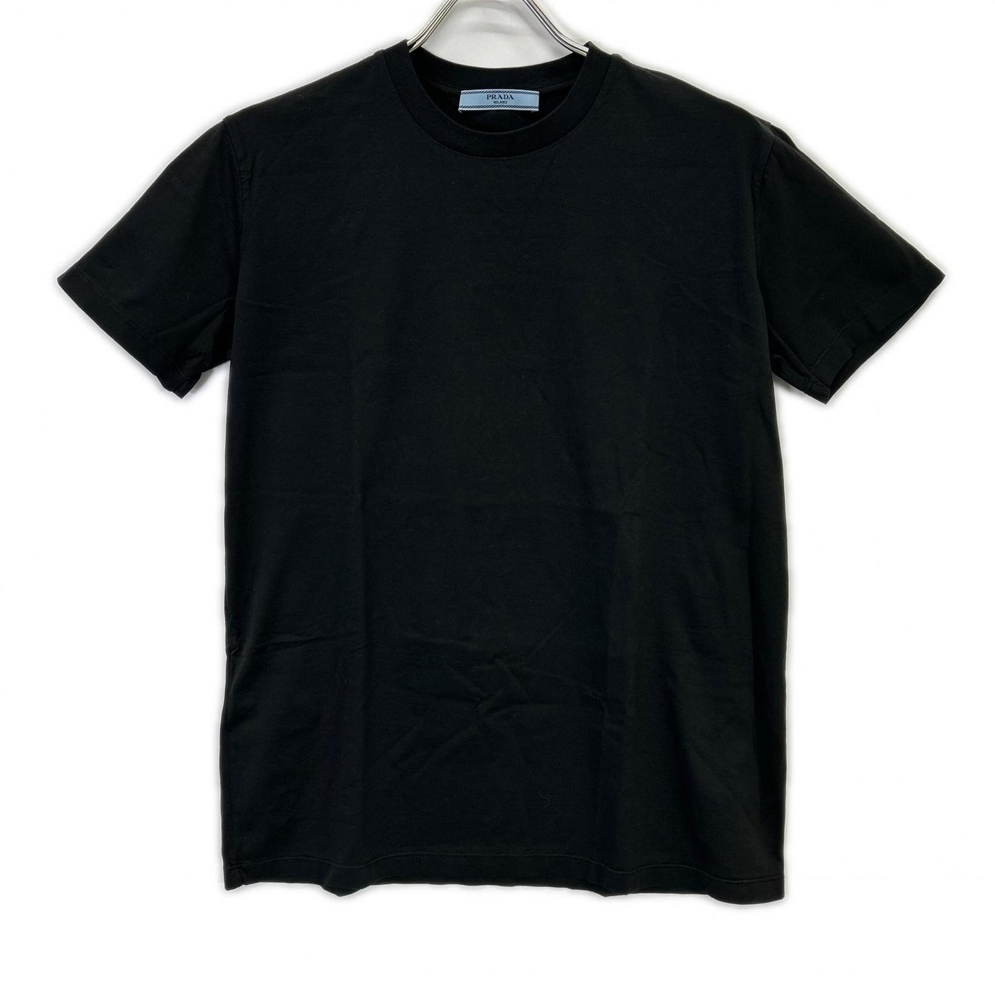 PRADA プラダ 19年製 135520 ブラック コットンTシャツ トップス