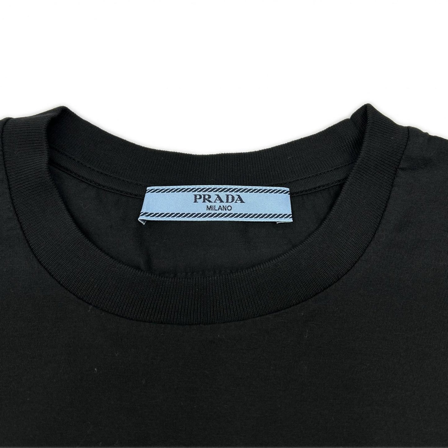 PRADA プラダ 19年製 135520 ブラック コットンTシャツ トップス