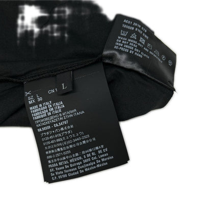 PRADA プラダ 19年製 135520 ブラック コットンTシャツ トップス