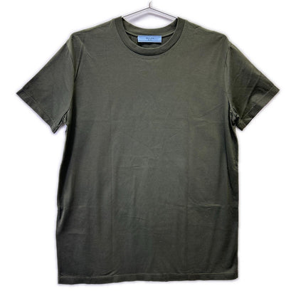 PRADA プラダ 19年製 135520 カーキ コットンTシャツ トップス