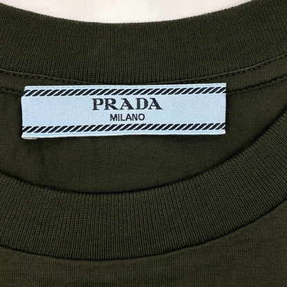 PRADA プラダ 19年製 135520 カーキ コットンTシャツ トップス