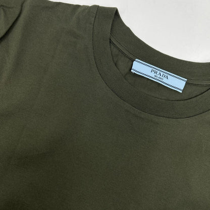 PRADA プラダ 19年製 135520 カーキ コットンTシャツ トップス