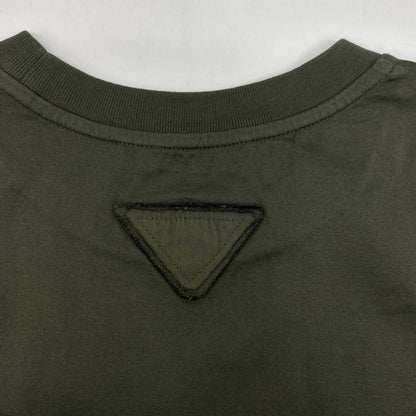 PRADA プラダ 19年製 135520 カーキ コットンTシャツ トップス