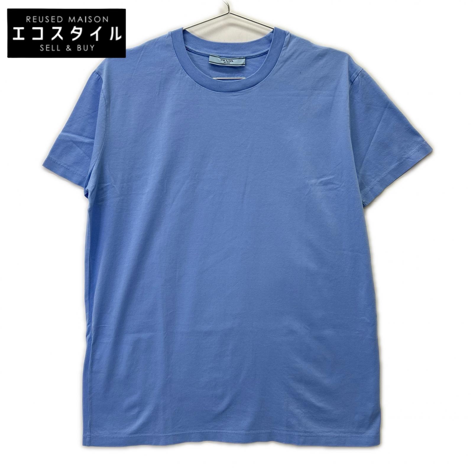 PRADA 2019 Cotton T-shirt Light Blue 135520