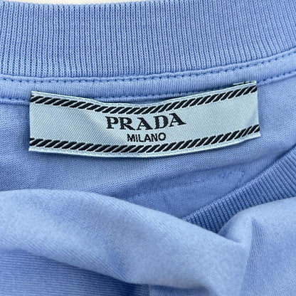 PRADA 2019 Cotton T-shirt Light Blue 135520