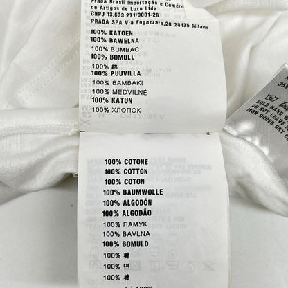 PRADA プラダ 18年製 35570 ホワイト コットン Tシャツ トップス