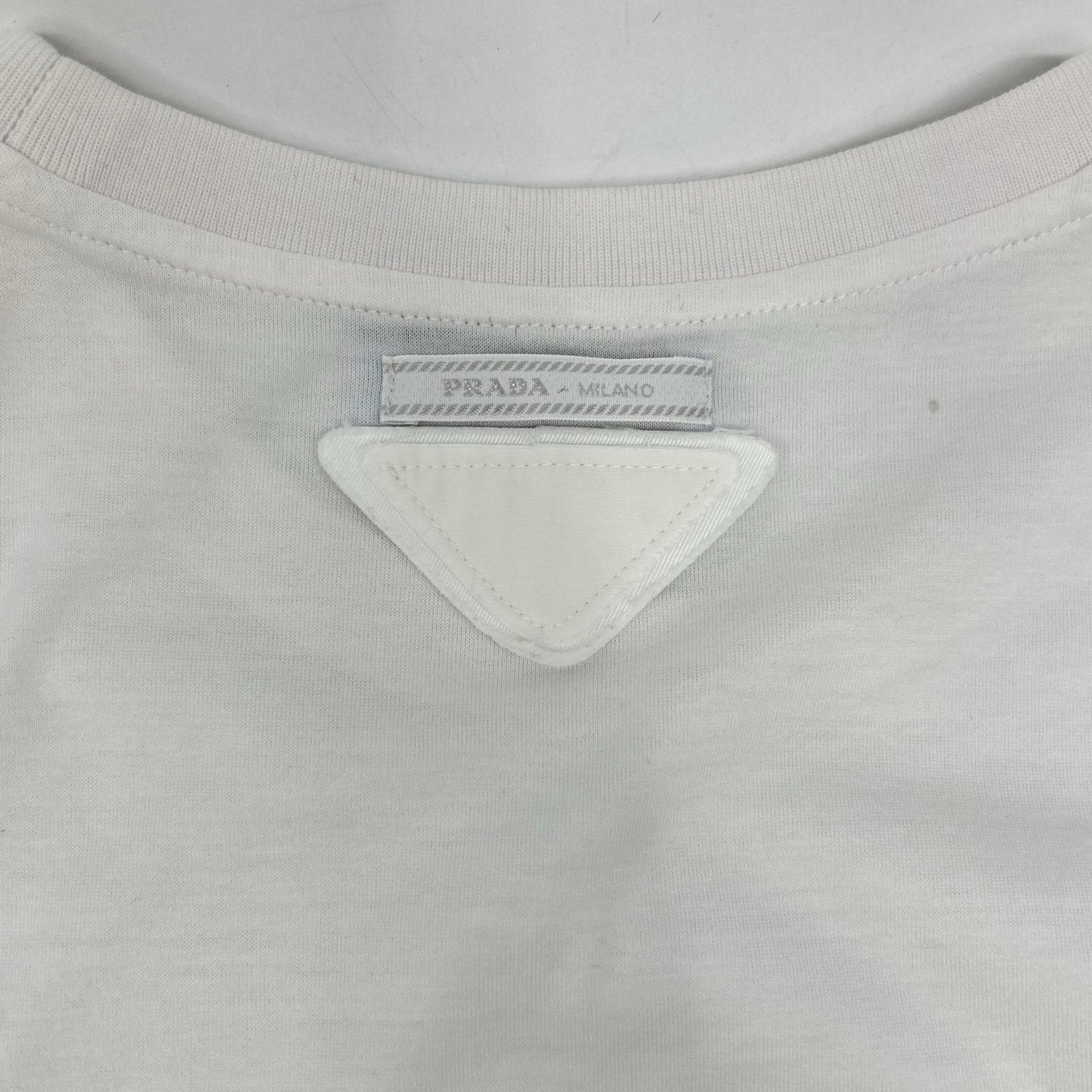 PRADA プラダ 18年製 35570 ホワイト コットン Tシャツ トップス