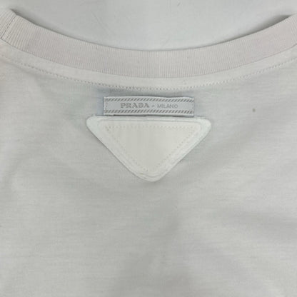 PRADA プラダ 18年製 35570 ホワイト コットン Tシャツ トップス