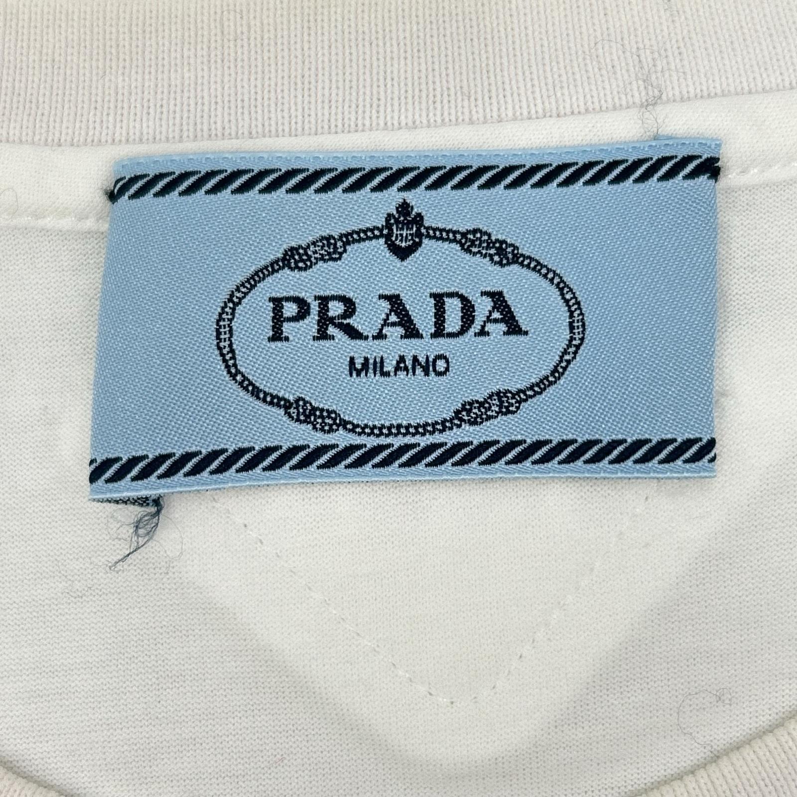PRADA 普拉达 18年款 35570 白色 棉质 T恤 上衣