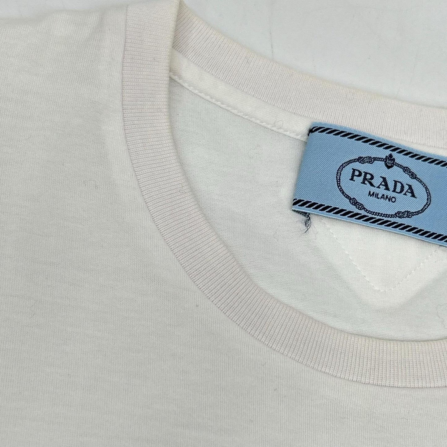 PRADA 普拉达 18年款 35570 白色 棉质 T恤 上衣