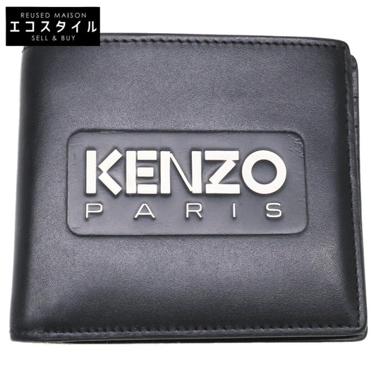 KENZO ケンゾー ロゴ レザー 二つ折り財布 二つ折り財布（小銭入れなし）