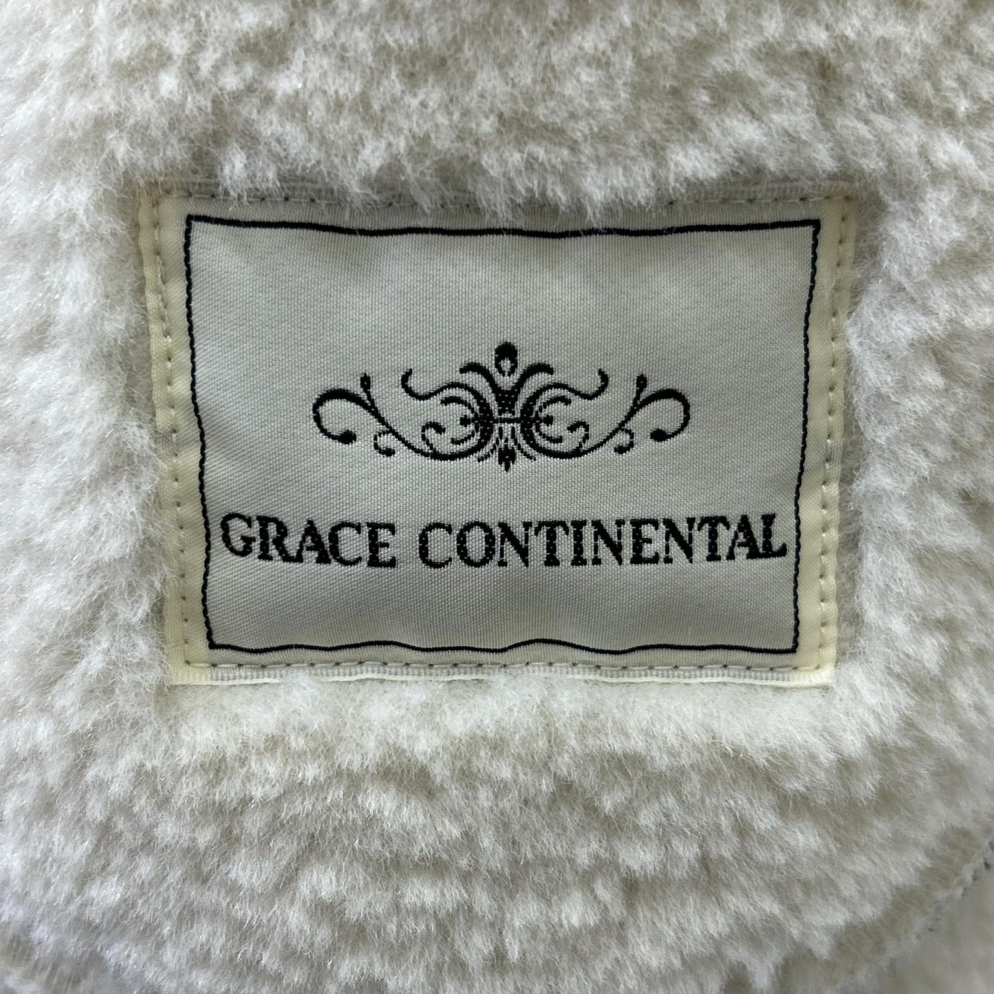 GRACE CONTINENTAL グレースコンチネンタル 01085 ブラック フェイク ムートンジャケット ジャケット