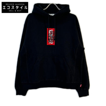 THE BLACK EYE PATCH ブラックアイパッチ ブラック 刺繍 取扱注意 LABEL HOODIE SWEATSHIRT パーカー トップス