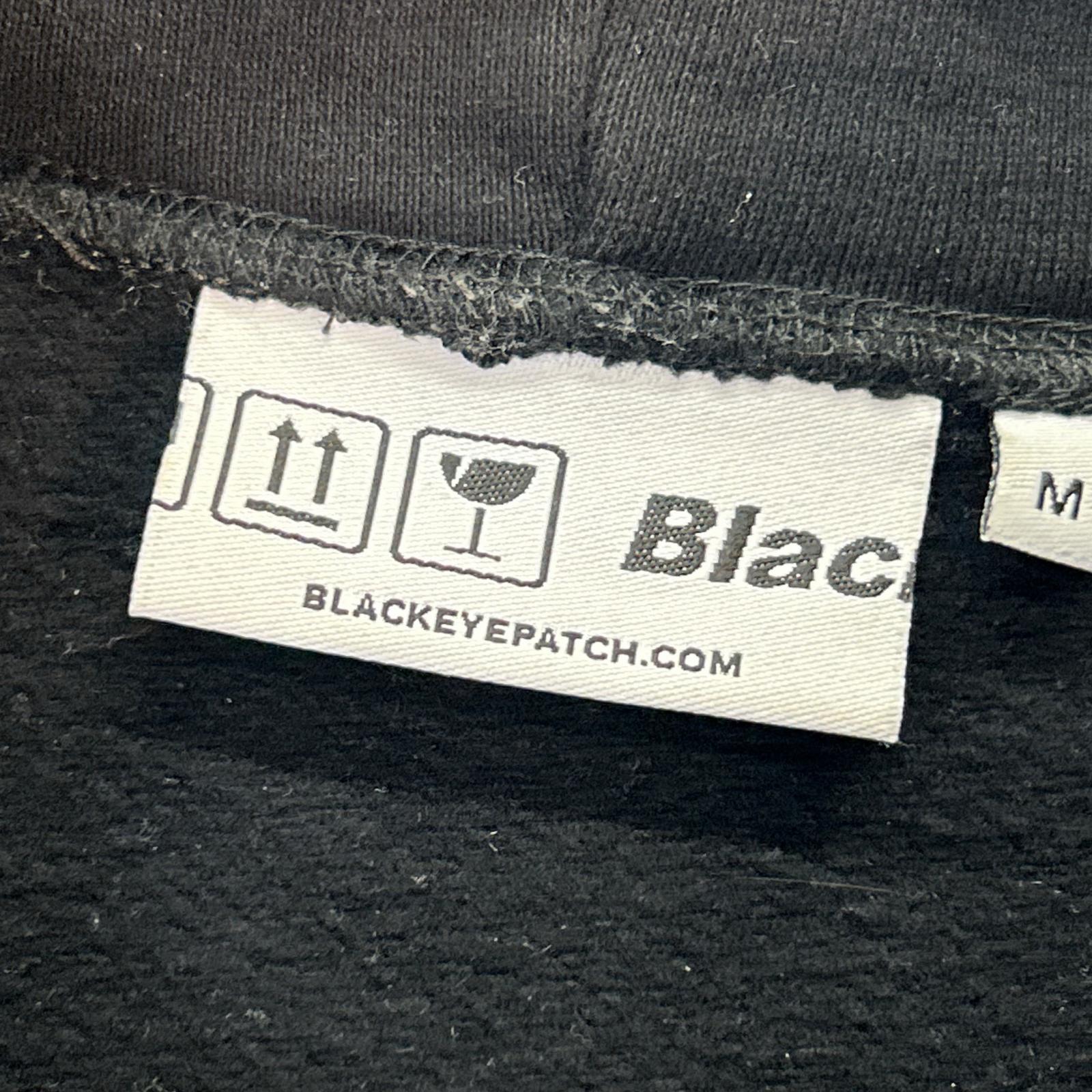 THE BLACK EYE PATCH ブラックアイパッチ ブラック 刺繍 取扱注意 LABEL HOODIE SWEATSHIRT パーカー トップス