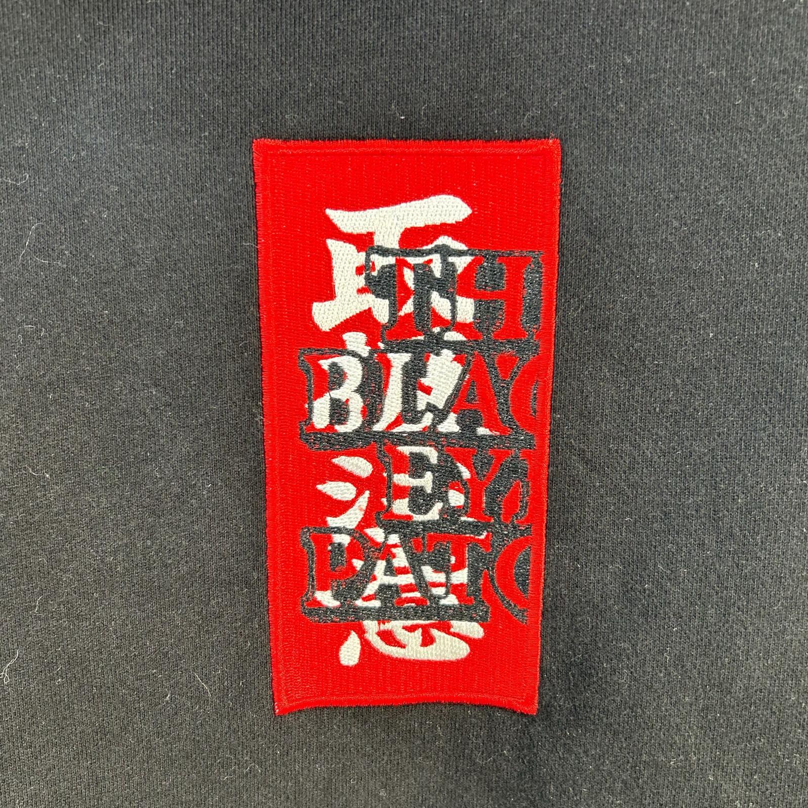THE BLACK EYE PATCH ブラックアイパッチ ブラック 刺繍 取扱注意 LABEL HOODIE SWEATSHIRT パーカー トップス