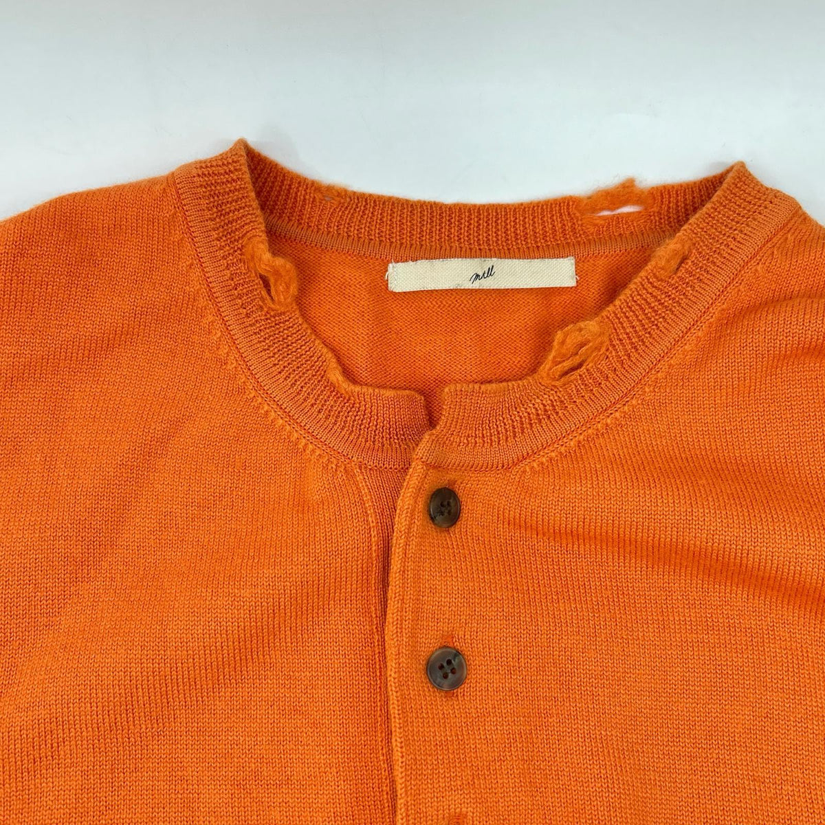 mill ミル オレンジ CRASH HENLEY NECK SWEATER ニット セーター トップス