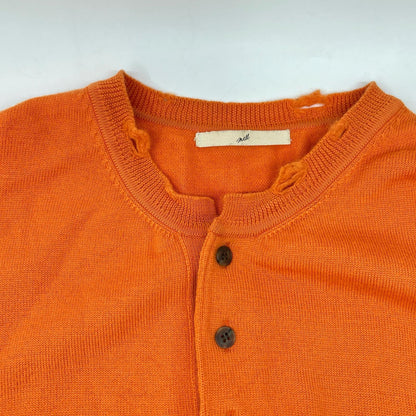 mill ミル オレンジ CRASH HENLEY NECK SWEATER ニット セーター トップス