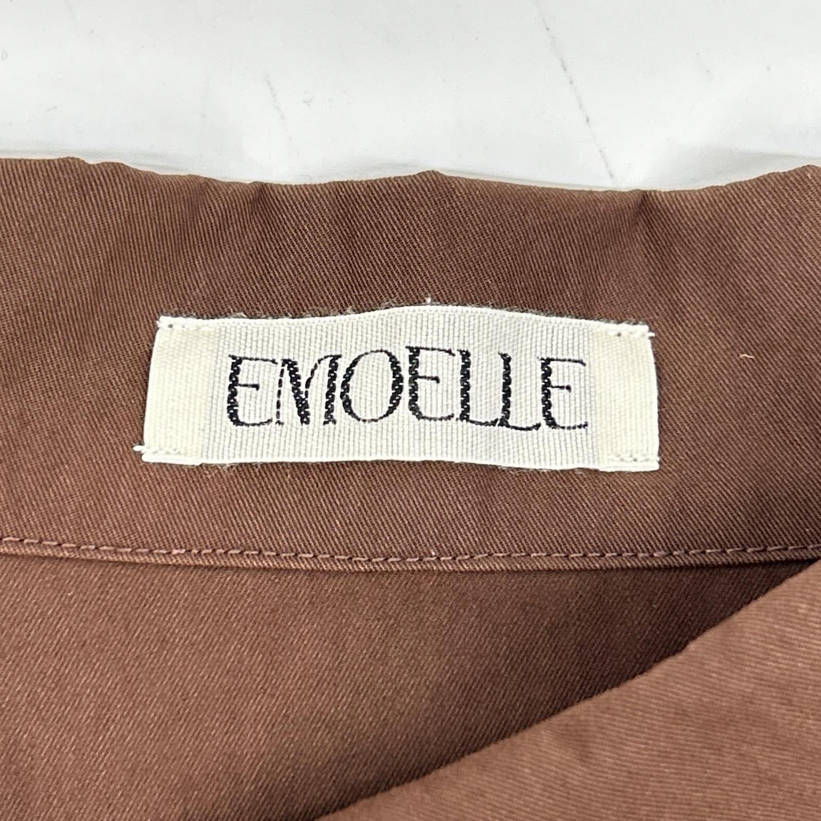 EMOELLE エモエレ 25SS ブラウン ミリタリー シャツ ワンピース ワンピース