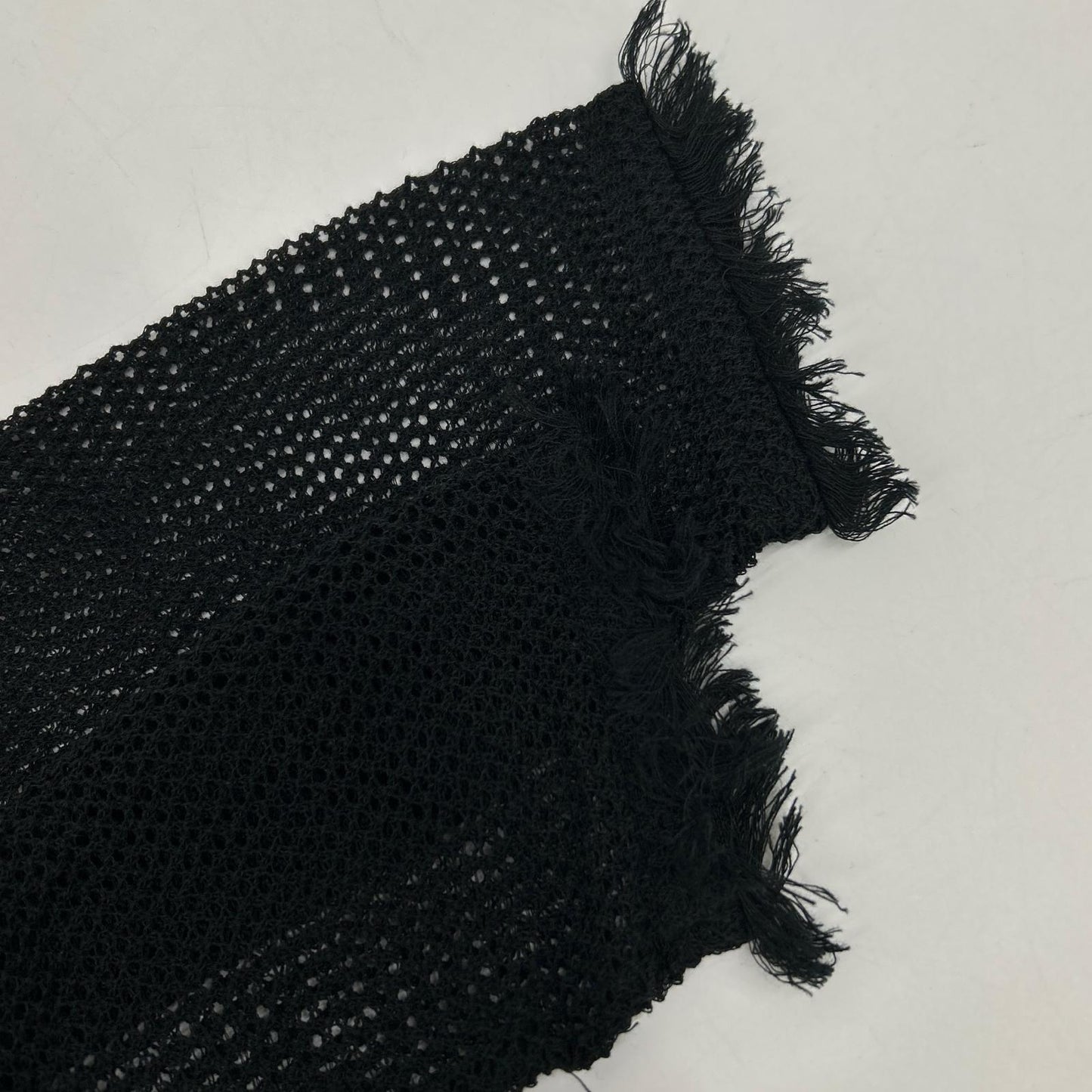 TN19SS025 ﾌﾞﾗｯｸ ﾛﾝｸﾞﾆｯﾄ ﾒｯｼｭ ﾜﾝﾋﾟｰｽ ワンピース レディース