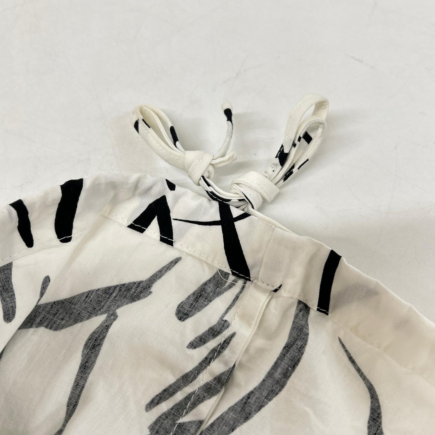 MYA22SS-SK01-1 ﾎﾜｲﾄ 総柄 PRINT DRAWSTRING SKIRT スカート S-M レディース