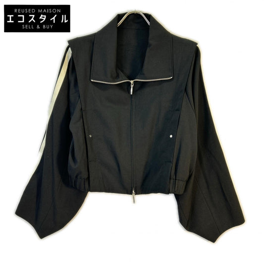 Adam et Rope アダムエロペ 24SS ブラック サイドラインブルゾン ジャケット