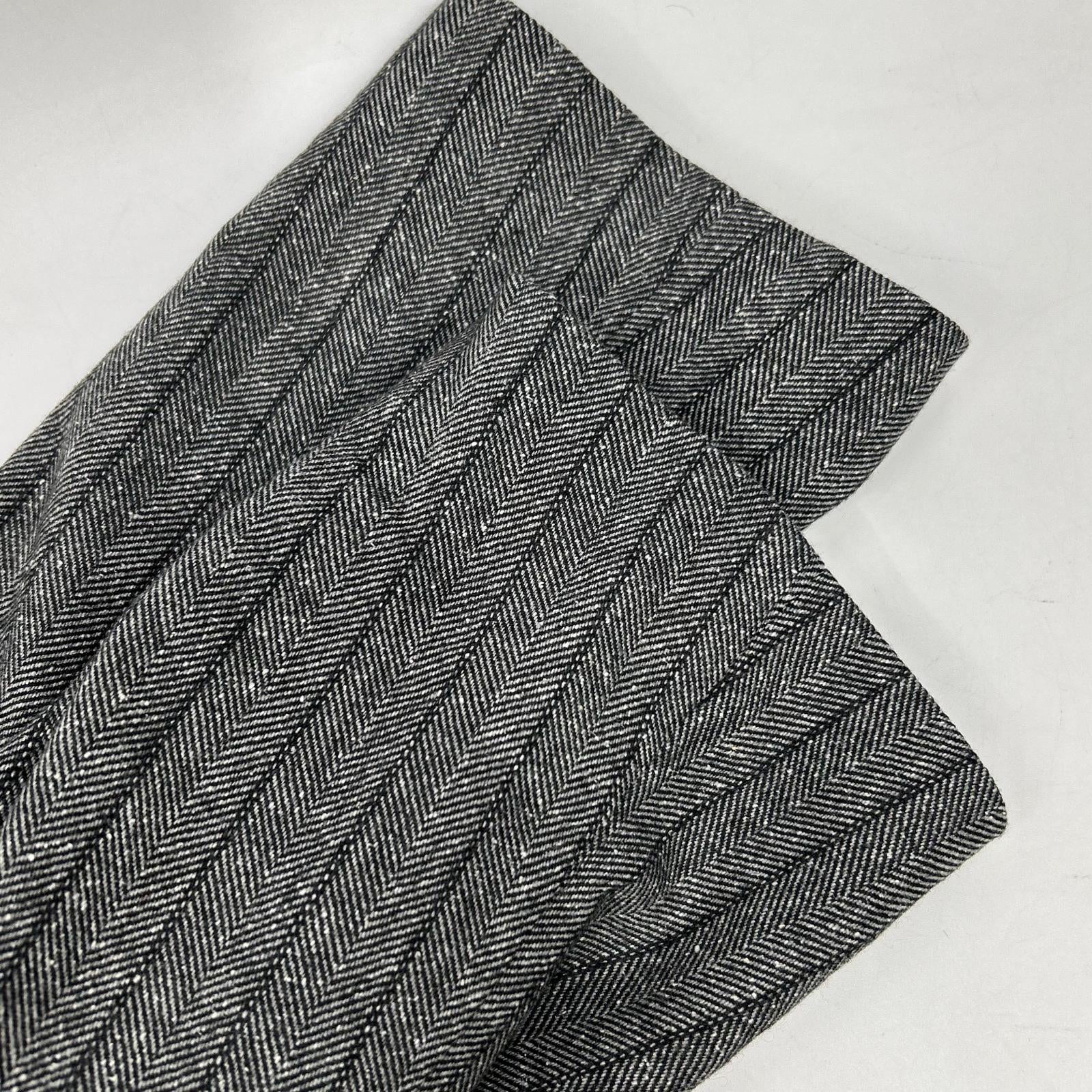 25AW GAL25030 GRAY Double-breasted Tweed & Check Jacket 38 Ladies