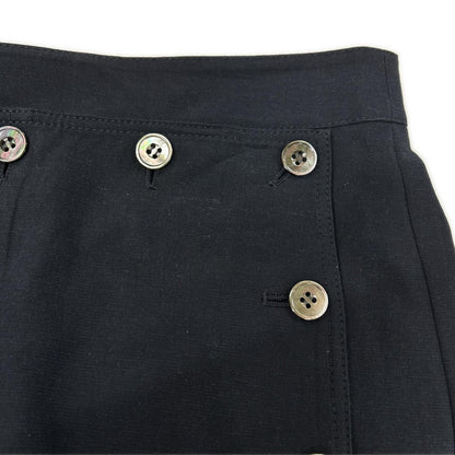 Navy rayon blend marine wide slacks bottoms 38 women's