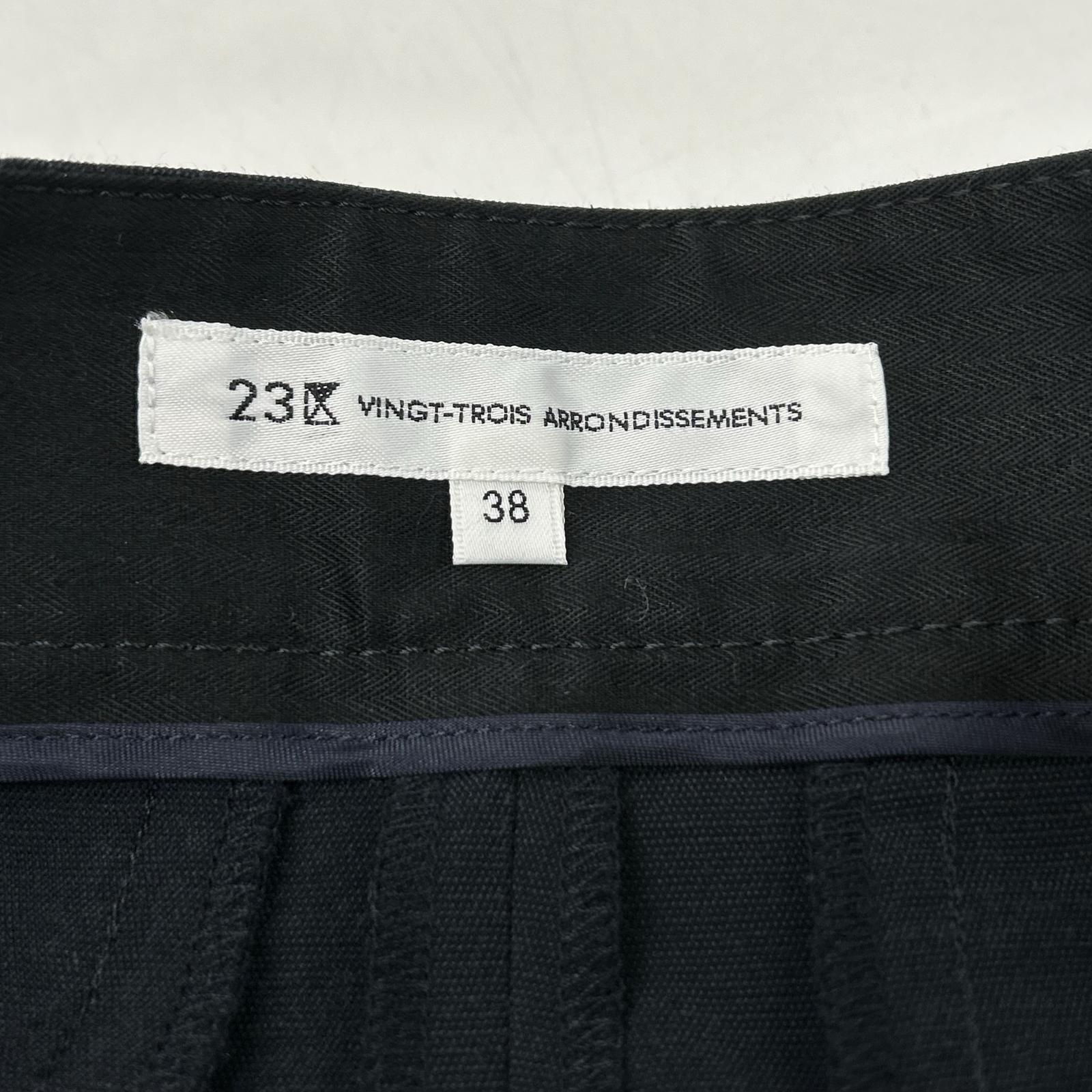 Navy rayon blend marine wide slacks bottoms 38 women's