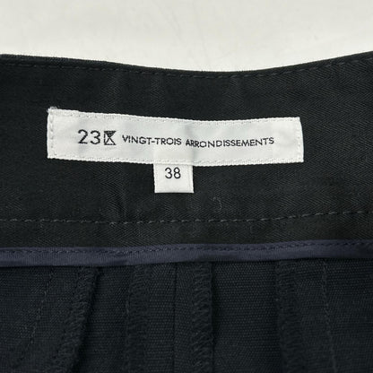 Navy rayon blend marine wide slacks bottoms 38 women's