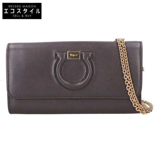 Salvatore Ferragamo サルヴァトーレフェラガモ 22D292 ガンチョシティ チェーンウォレット/ ショルダーバッグ