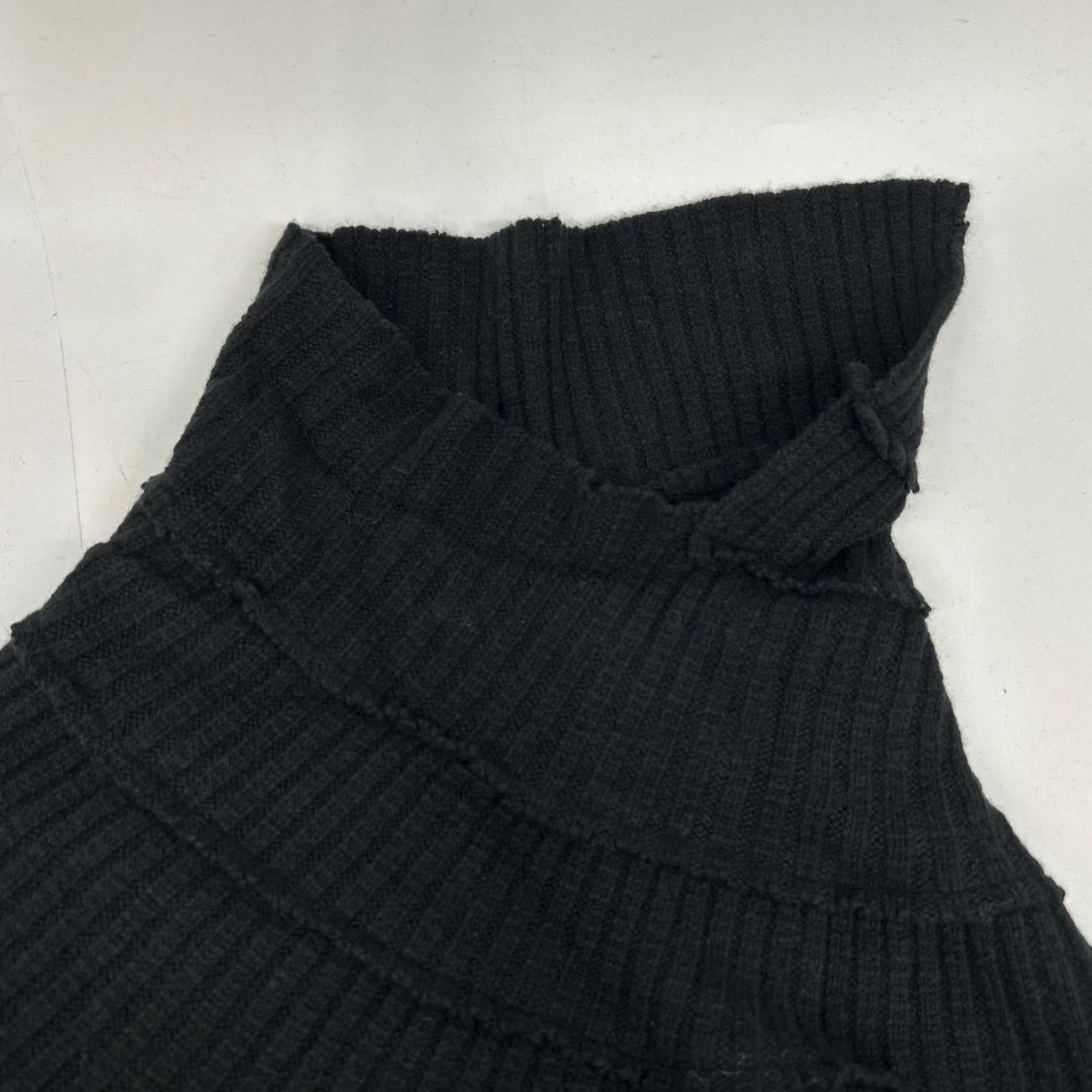 YC-T76-173 黑色 羊毛 不对称高领斗篷针织上衣 2 女士