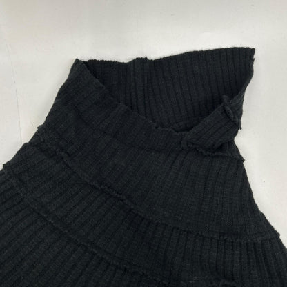 YC-T76-173 黑色 羊毛 不对称高领斗篷针织上衣 2 女士