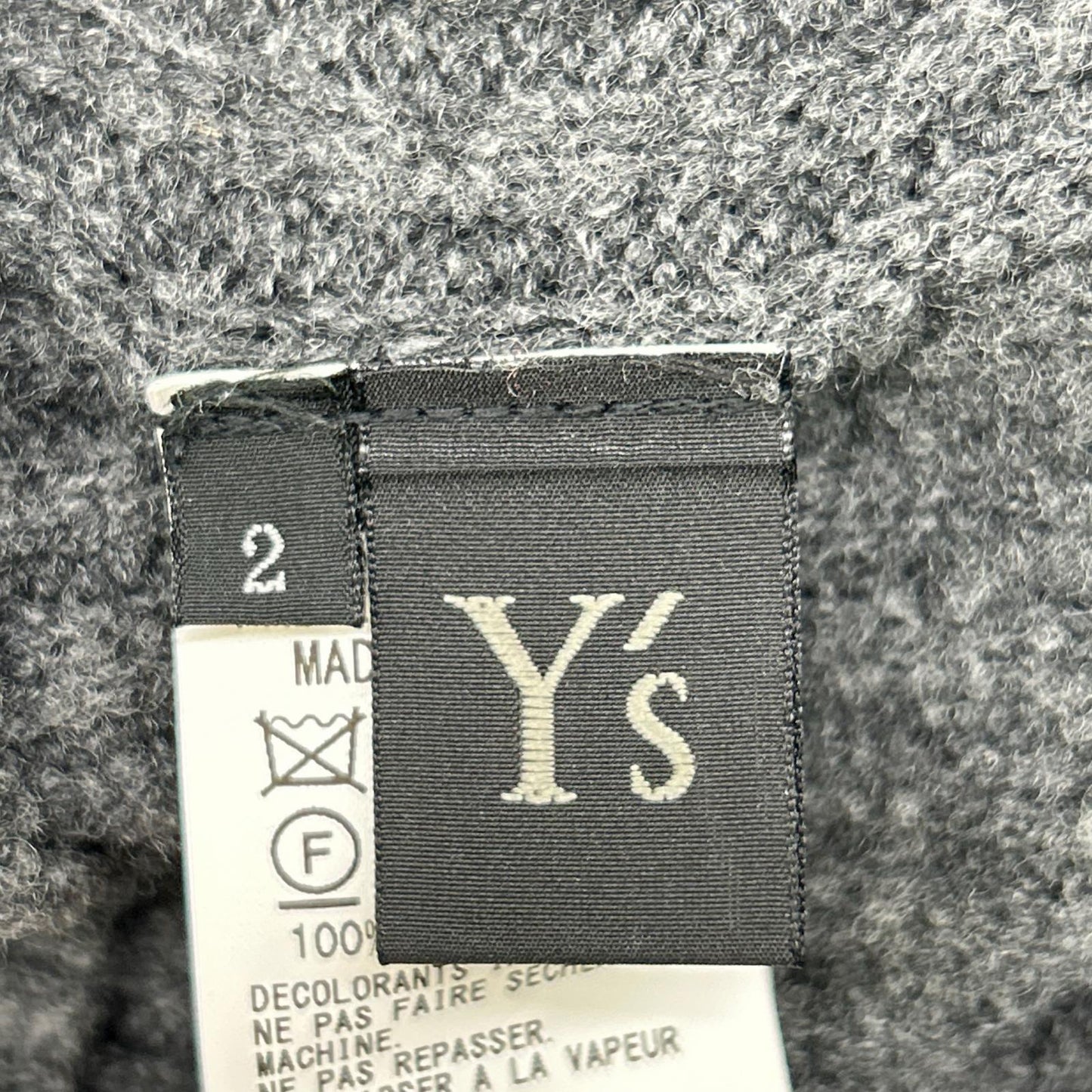 YC-T76-173 Grey Wool Asymmetrical Turtleneck Poncho Knit Top 2 Women's