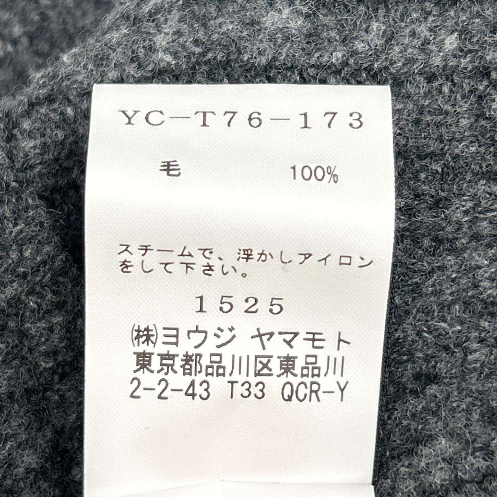 YC-T76-173 Grey Wool Asymmetrical Turtleneck Poncho Knit Top 2 Women's