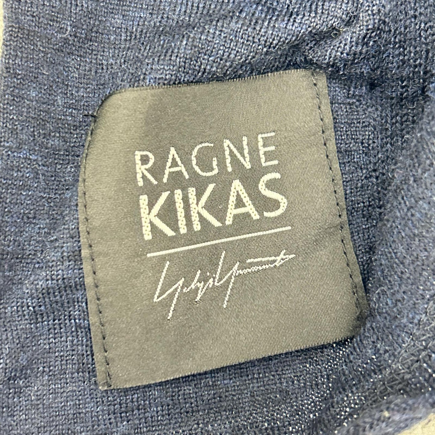 Y's x RAGNE KIKAS NC-T21-173 海军蓝 羊毛 不对称针织上衣 上衣