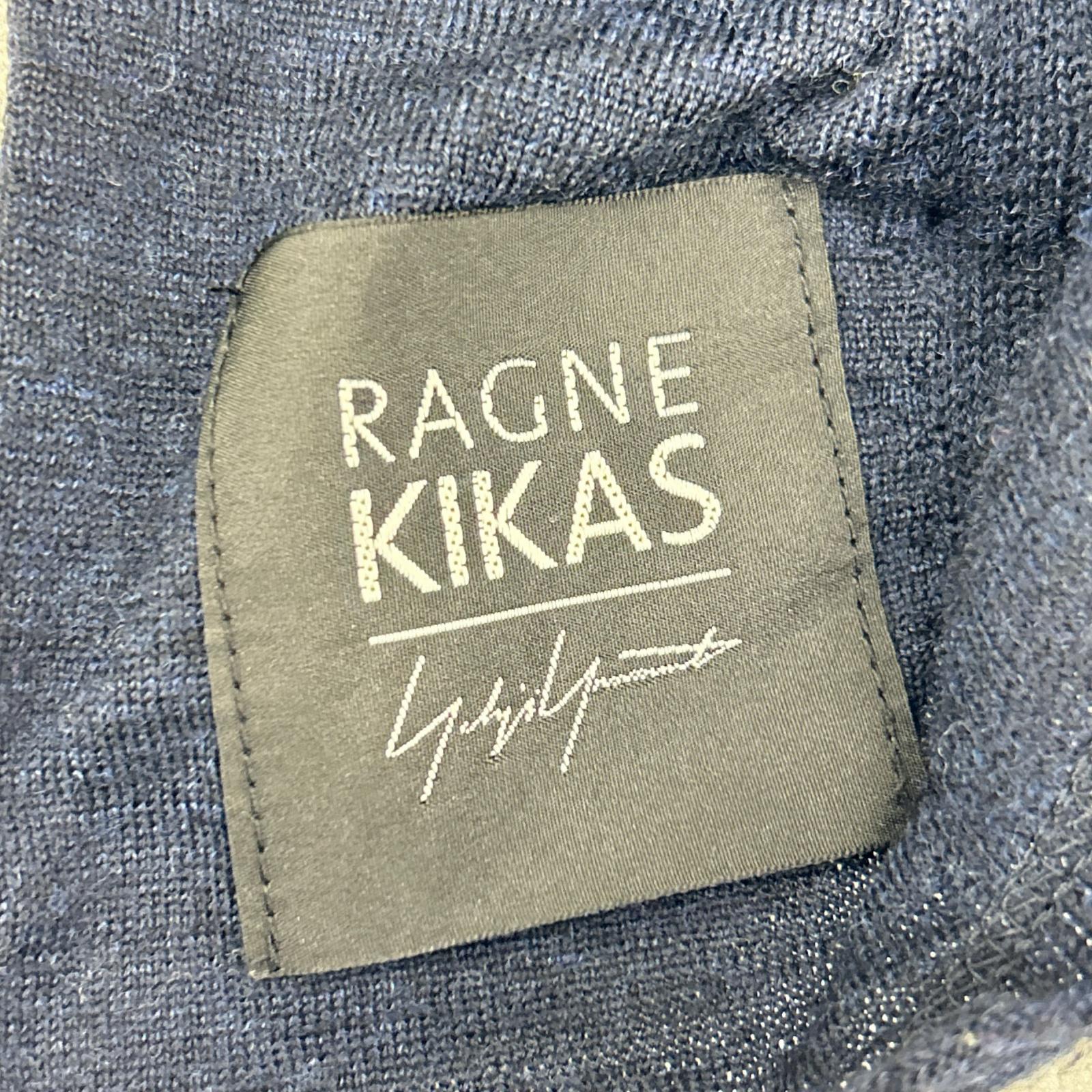 Y's x RAGNE KIKAS NC-T21-173 海军蓝 羊毛 不对称针织上衣 上衣