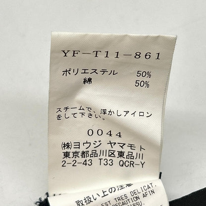 YF-T11-861 ﾌﾞﾗｯｸ×ﾈｲﾋﾞｰ ﾎﾟﾘｺｯﾄﾝ 変形ﾃﾞｻﾞｲﾝﾄｯﾌﾟｽ トップス 2 レディース