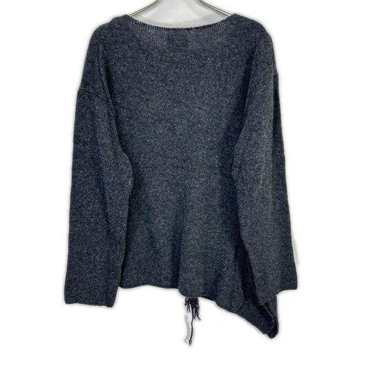 B Yohji Yamamoto ビーヨウジヤマモト NC-K55-194 グレー ウール混 Bデザイン フレアニット トップス