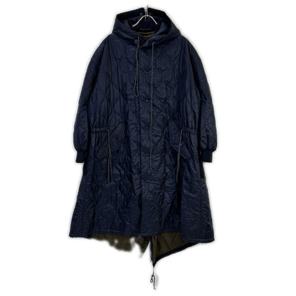 YC-C01-602 Navy Nylon Drawcord Quilted Jacket Jacket 1 Ladies