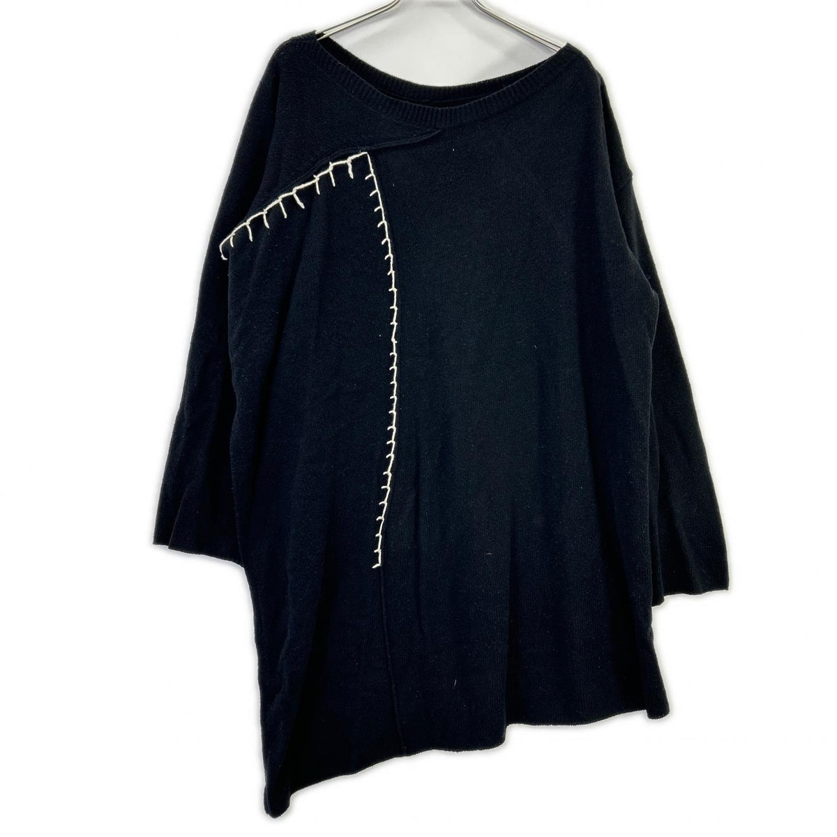 yohjiyamamoto ヨウジヤマモト FC-K23-188 ブラック 刺繍デザイン ロングニットトップス トップス