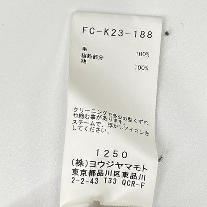 Yohji Yamamoto ヨウジヤマモト FC-K23-188 ブラック 刺繍デザイン ロングニットトップス トップス