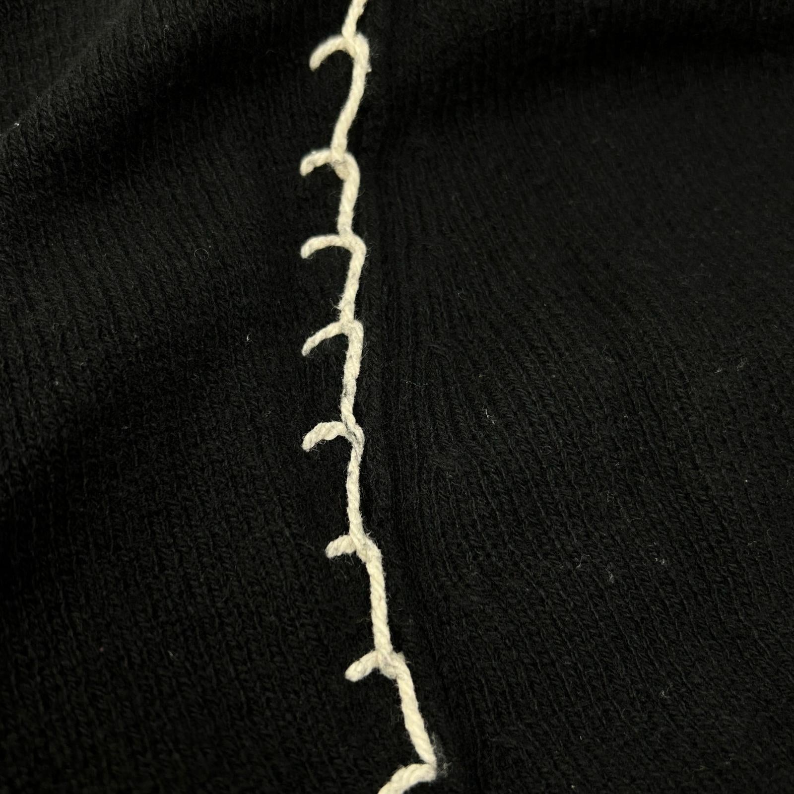 Yohji Yamamoto 山本耀司 FC-K23-188 黑色 刺绣设计 长款针织上衣 上衣